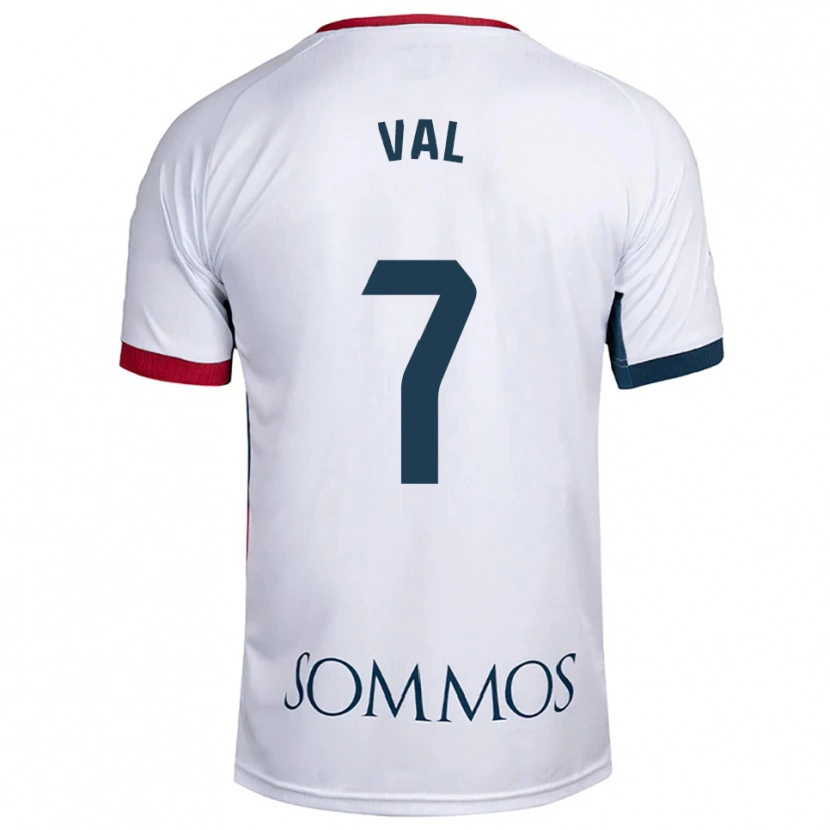 Danxen Uomo Maglia Rodri Val #7 Bianco Rosso Kit Gara Away 2025/26 Maglietta