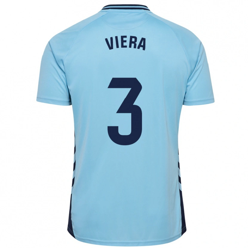 Danxen Uomo Maglia Óliver Viera #3 Azzurro Kit Gara Away 2025/26 Maglietta