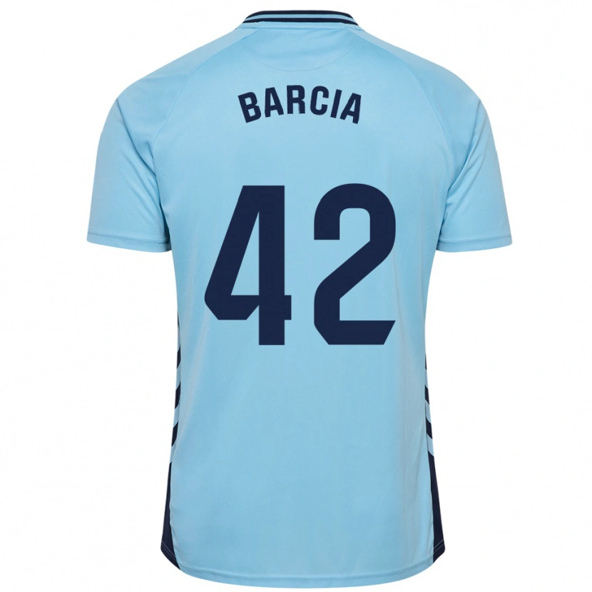 Danxen Uomo Maglia Sergio Barcia #42 Azzurro Kit Gara Away 2025/26 Maglietta