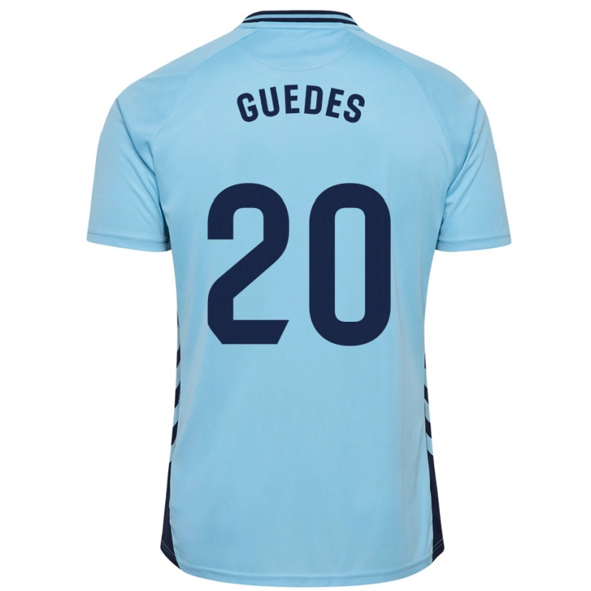 Danxen Uomo Maglia Johan Guedes #20 Azzurro Kit Gara Away 2025/26 Maglietta