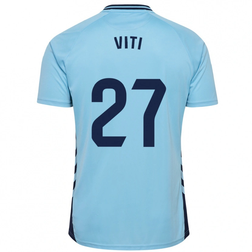 Danxen Uomo Maglia Viti #27 Azzurro Kit Gara Away 2025/26 Maglietta