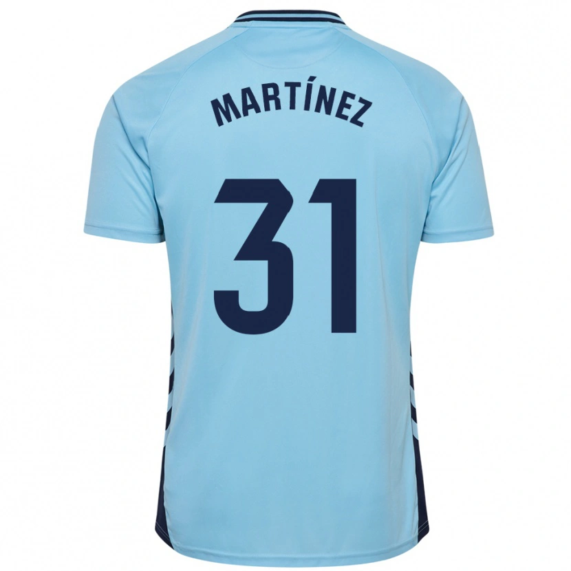Danxen Uomo Maglia Ian Martínez #31 Azzurro Kit Gara Away 2025/26 Maglietta