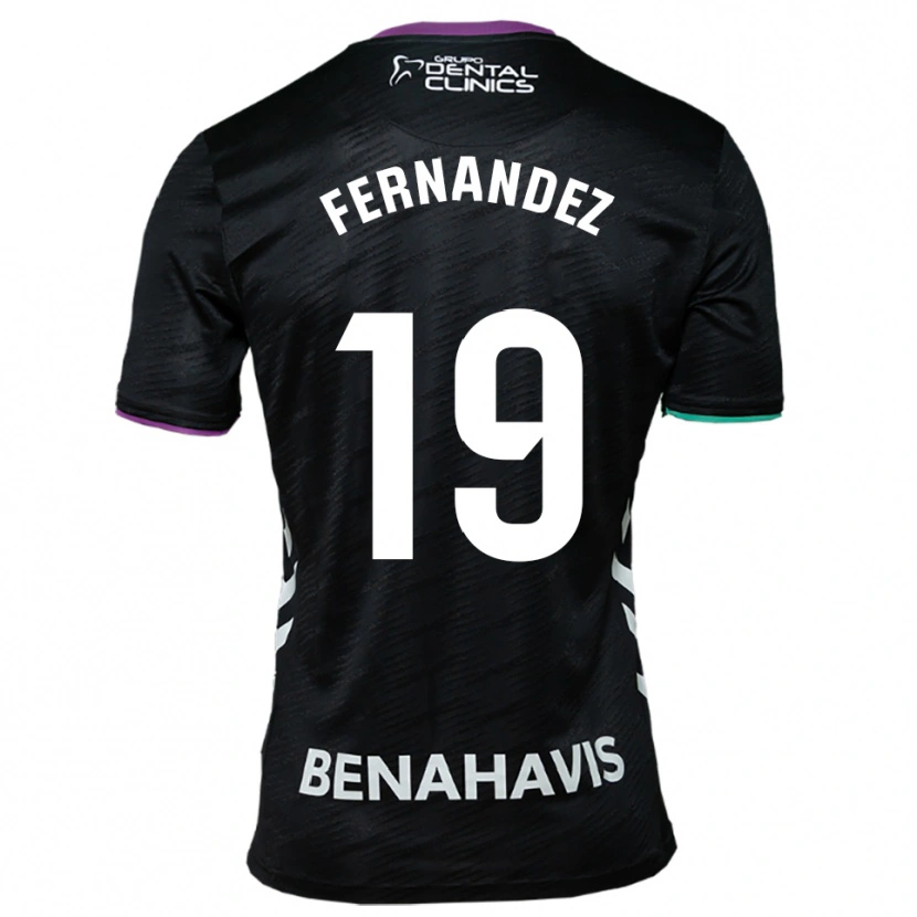 Danxen Uomo Maglia Raúl Fernández #19 Nero Viola Verde Kit Gara Away 2025/26 Maglietta