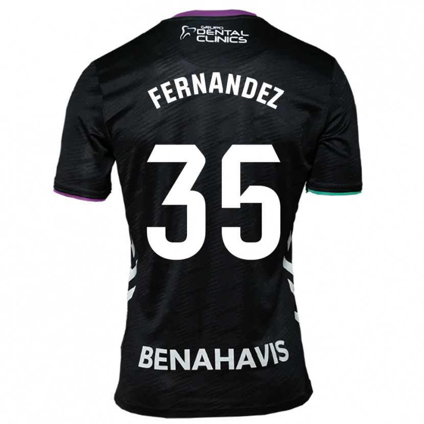 Danxen Uomo Maglia Inés Fernández #35 Nero Viola Verde Kit Gara Away 2025/26 Maglietta