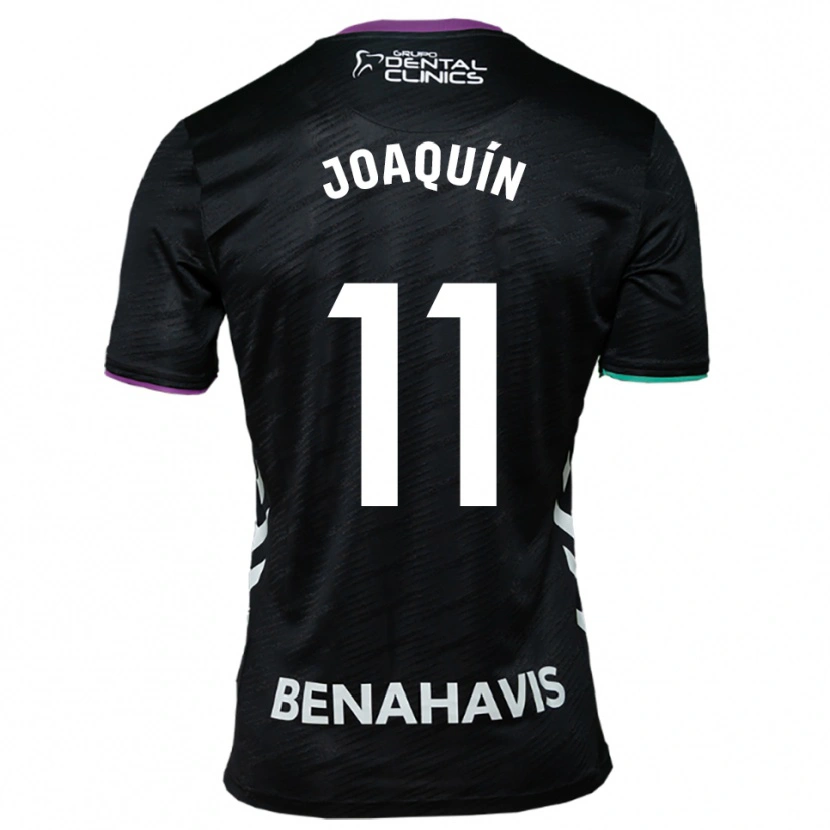Danxen Uomo Maglia Joaquín Muñoz #11 Nero Viola Verde Kit Gara Away 2025/26 Maglietta