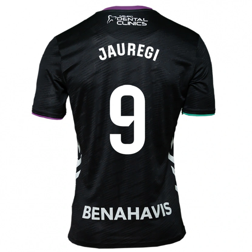 Danxen Uomo Maglia Eneko Jauregi #9 Nero Viola Verde Kit Gara Away 2025/26 Maglietta
