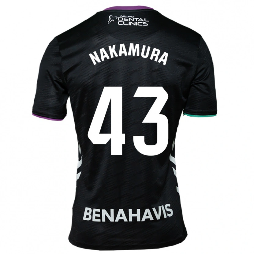 Danxen Uomo Maglia Mare Nakamura #43 Nero Viola Verde Kit Gara Away 2025/26 Maglietta