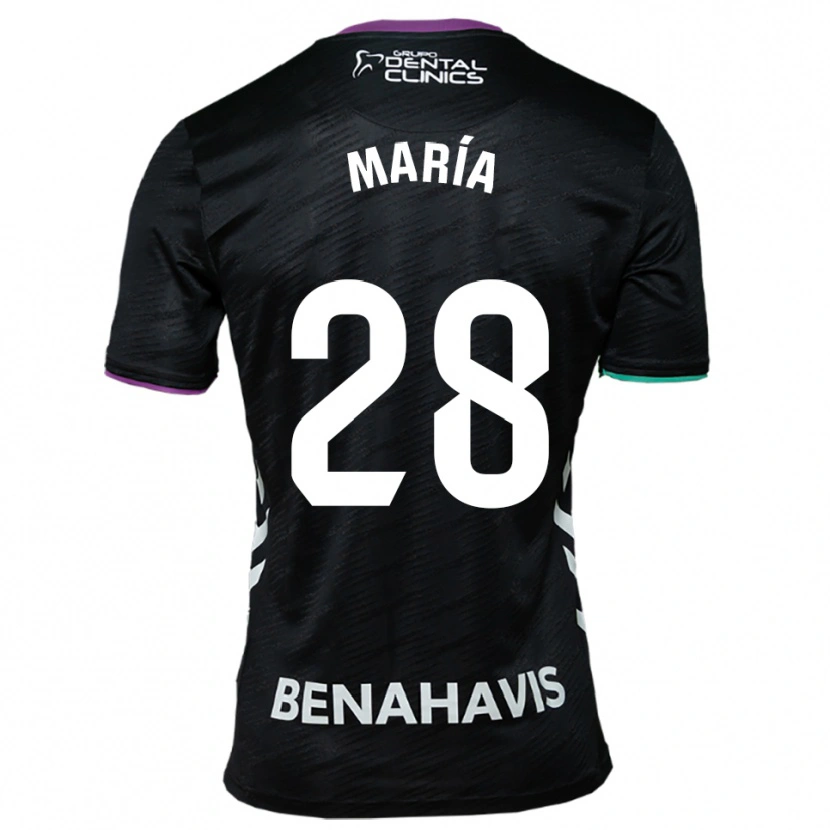 Danxen Uomo Maglia María Albacete Pato #28 Nero Viola Verde Kit Gara Away 2025/26 Maglietta