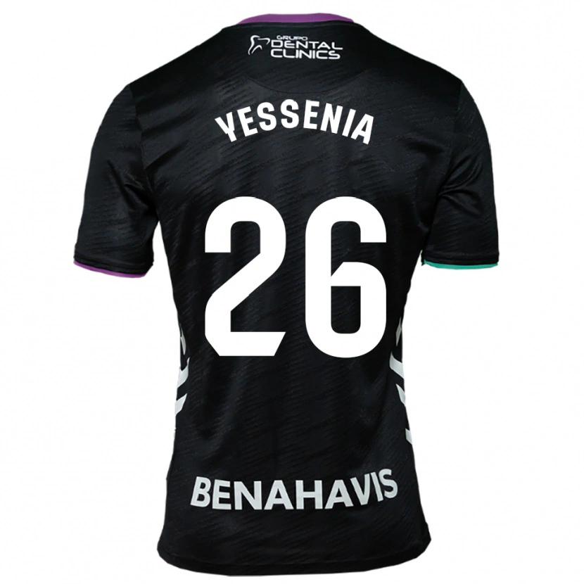 Danxen Uomo Maglia Yessenia Alcaide Martin #26 Nero Viola Verde Kit Gara Away 2025/26 Maglietta