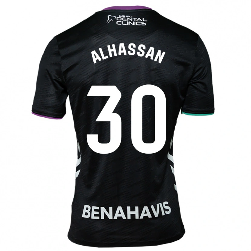 Danxen Uomo Maglia Mubarak Alhassan #30 Nero Viola Verde Kit Gara Away 2025/26 Maglietta