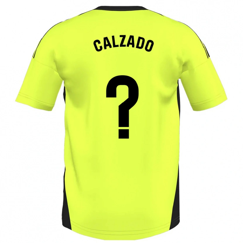 Danxen Uomo Maglia Joaquín Calzado #0 Giallo Fluorescente Kit Gara Away 2025/26 Maglietta