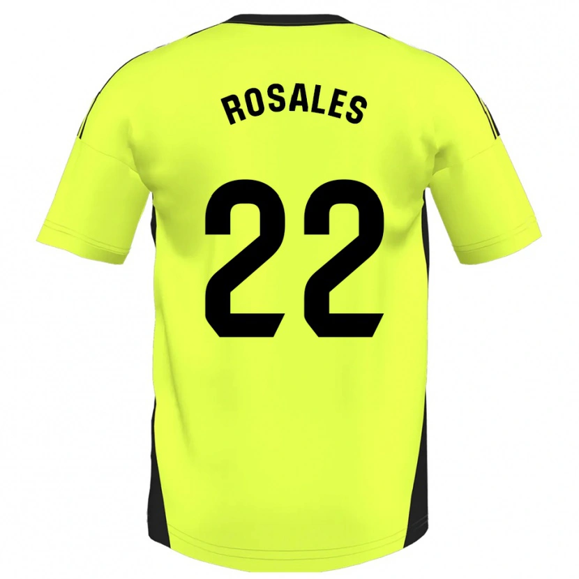 Danxen Uomo Maglia Diego Rosales #22 Giallo Fluorescente Kit Gara Away 2025/26 Maglietta
