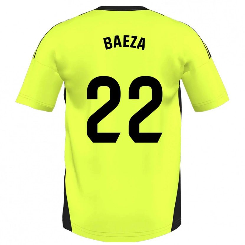 Danxen Uomo Maglia Miguel Baeza #22 Giallo Fluorescente Kit Gara Away 2025/26 Maglietta