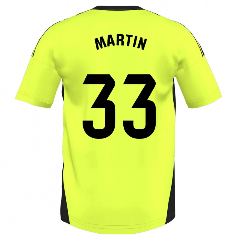 Danxen Uomo Maglia Aarón Martin #33 Giallo Fluorescente Kit Gara Away 2025/26 Maglietta