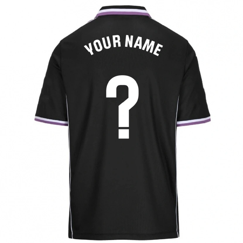 Danxen Uomo Maglia Il Tuo Nome #0 Viola Nero Kit Gara Away 2025/26 Maglietta