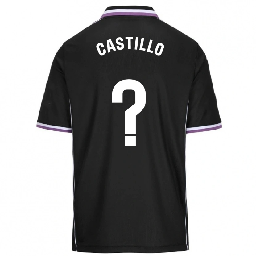 Danxen Uomo Maglia Gonzalo Castillo #0 Viola Nero Kit Gara Away 2025/26 Maglietta