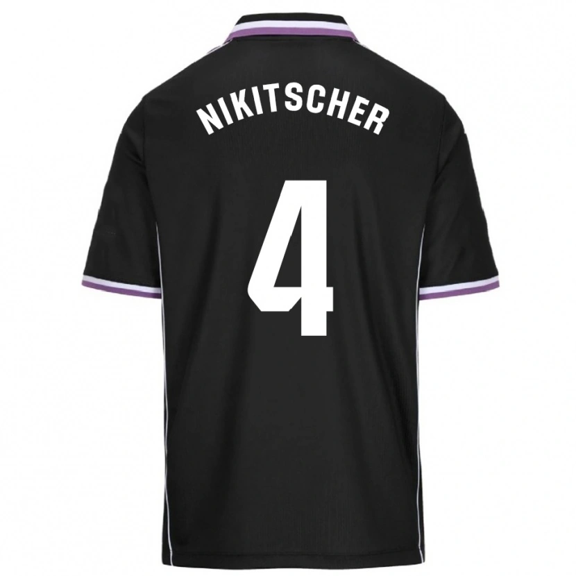 Danxen Uomo Maglia Tamás Nikitscher #4 Viola Nero Kit Gara Away 2025/26 Maglietta