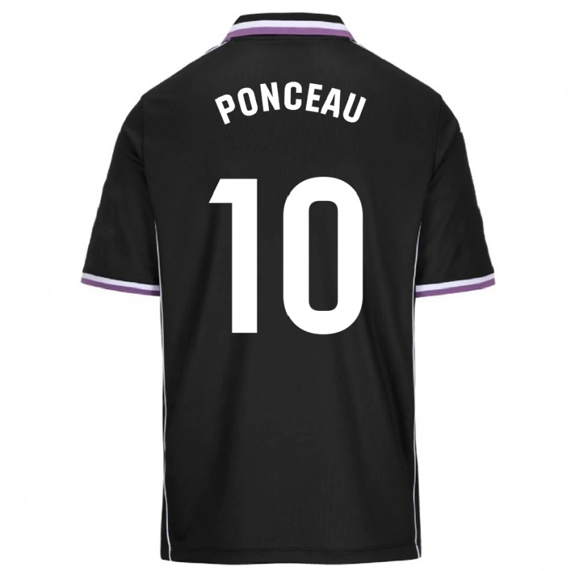 Danxen Uomo Maglia Julien Ponceau #10 Viola Nero Kit Gara Away 2025/26 Maglietta