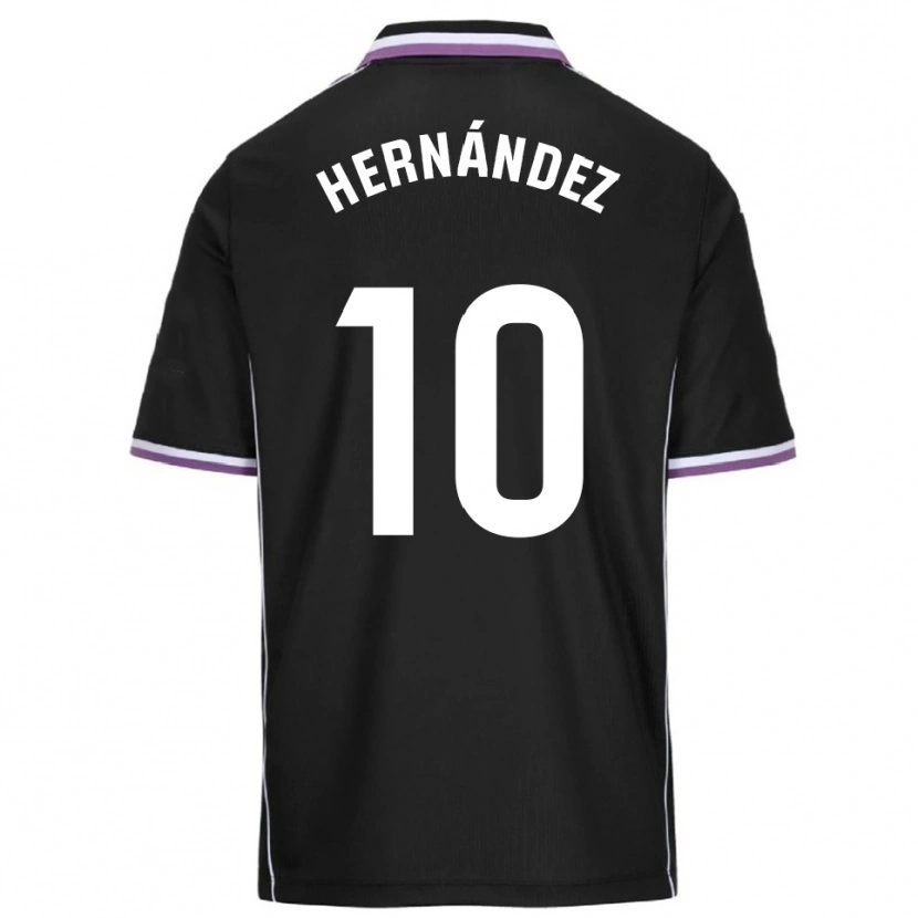 Danxen Uomo Maglia Celia Hernández Cordero #10 Viola Nero Kit Gara Away 2025/26 Maglietta