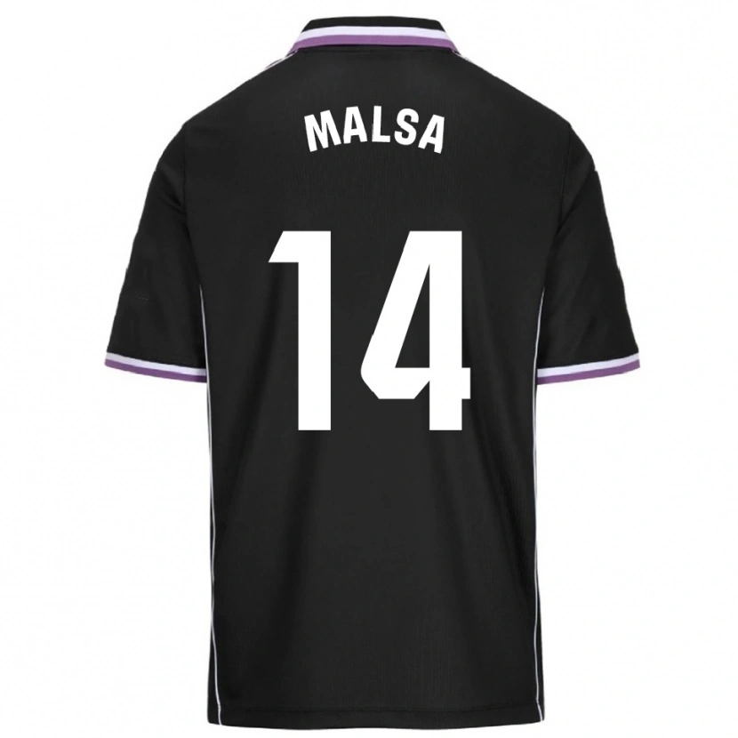 Danxen Uomo Maglia Mickaël Malsa #14 Viola Nero Kit Gara Away 2025/26 Maglietta