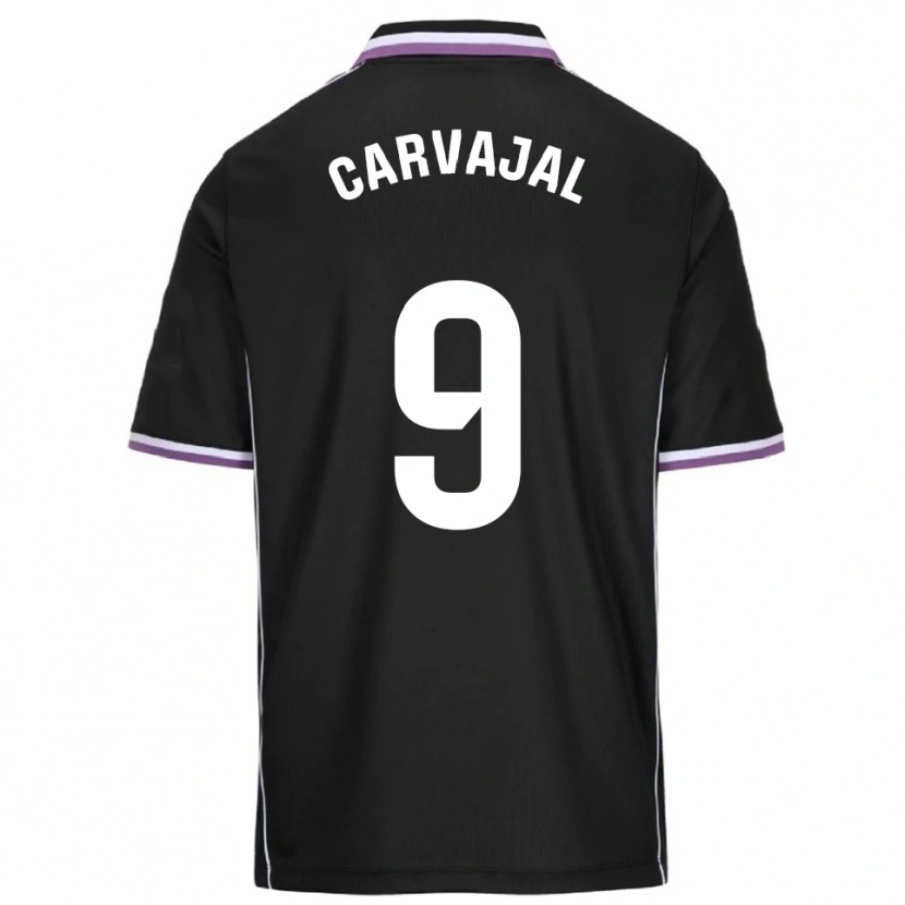 Danxen Uomo Maglia Ángel Carvajal #9 Viola Nero Kit Gara Away 2025/26 Maglietta