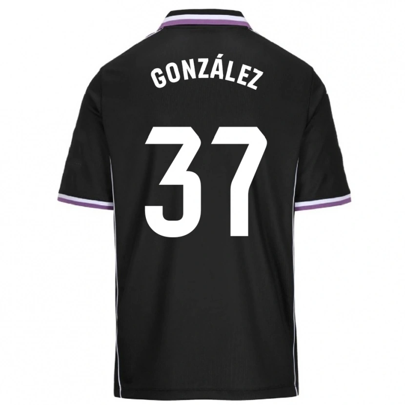 Danxen Uomo Maglia Raúl González #37 Viola Nero Kit Gara Away 2025/26 Maglietta