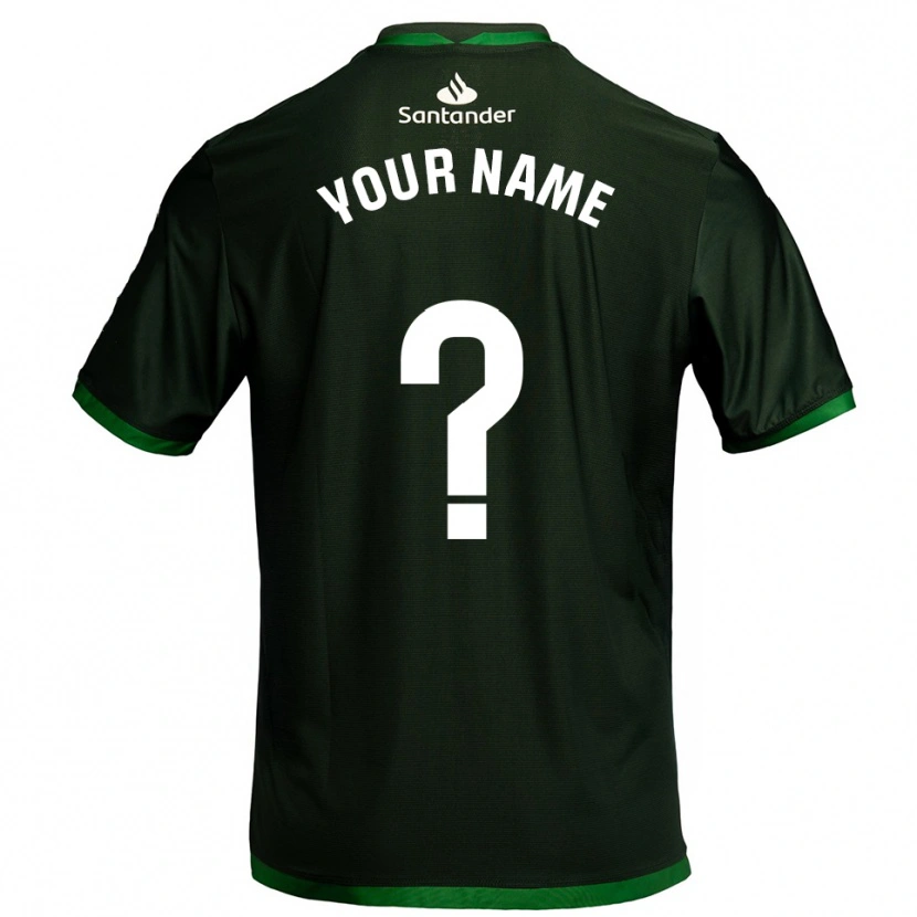 Danxen Uomo Maglia Il Tuo Nome #0 Verde Scuro Kit Gara Away 2025/26 Maglietta