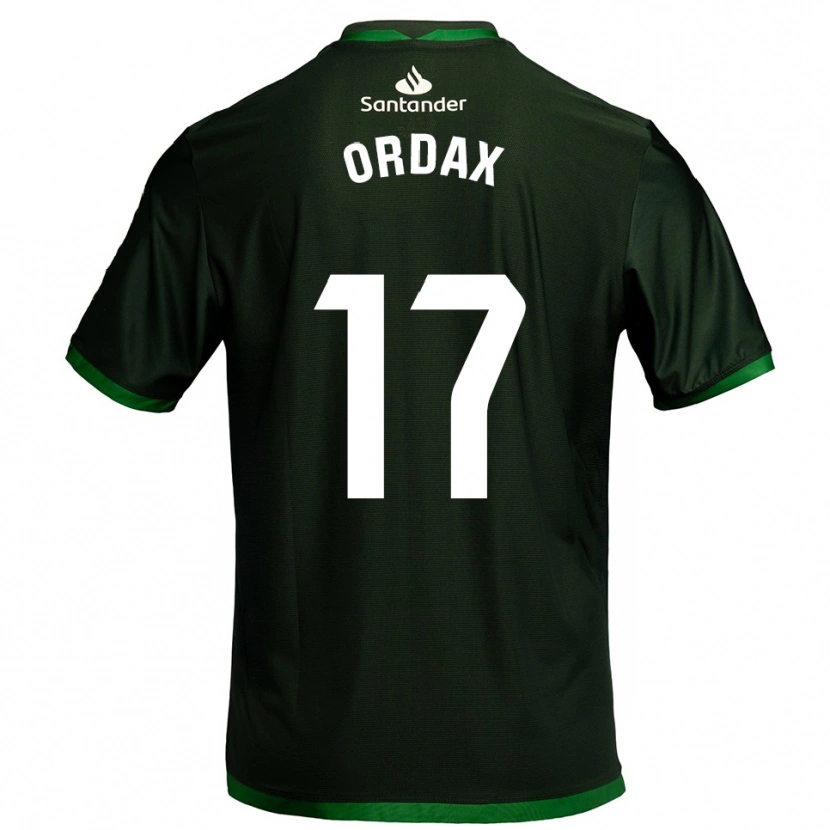Danxen Uomo Maglia Naiara Ordax Ibáñez #17 Verde Scuro Kit Gara Away 2025/26 Maglietta