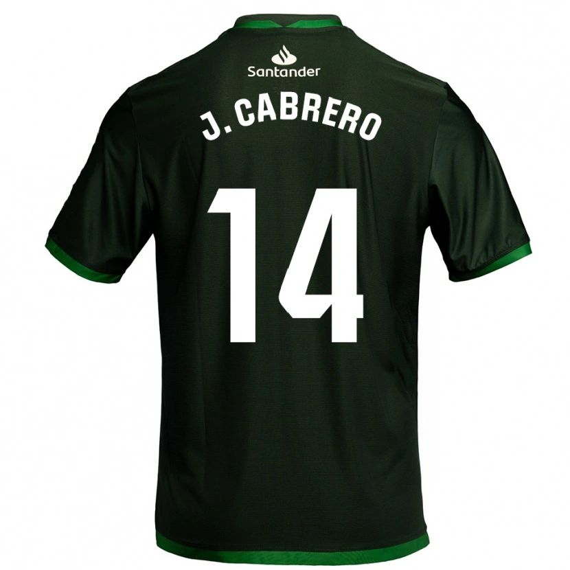 Danxen Uomo Maglia Jimena Cabrero De La Llama #14 Verde Scuro Kit Gara Away 2025/26 Maglietta
