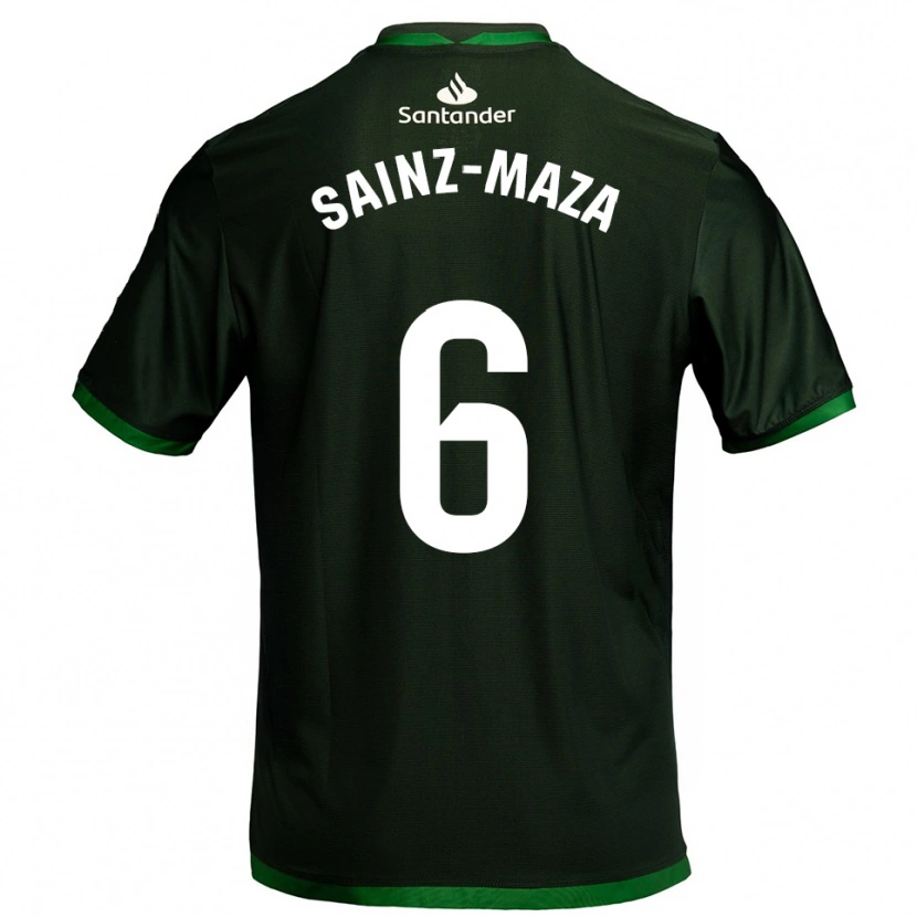 Danxen Uomo Maglia Íñigo Sainz-Maza #6 Verde Scuro Kit Gara Away 2025/26 Maglietta