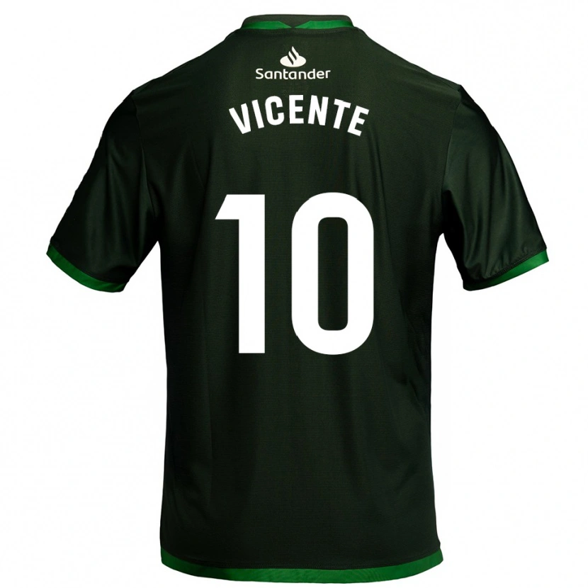 Danxen Uomo Maglia Iñigo Vicente #10 Verde Scuro Kit Gara Away 2025/26 Maglietta