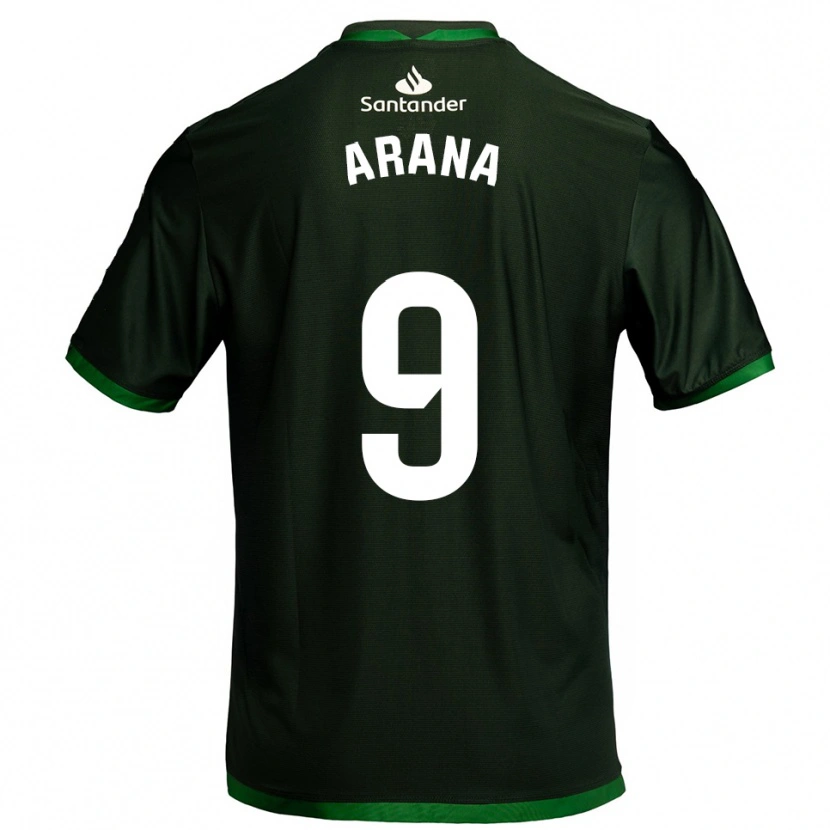 Danxen Uomo Maglia Juan Carlos Arana #9 Verde Scuro Kit Gara Away 2025/26 Maglietta