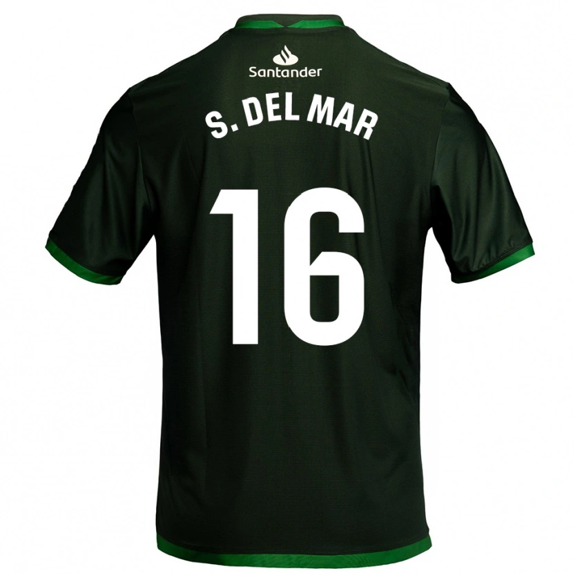 Danxen Uomo Maglia Sonia Del Mar Perlaza Urquijo #16 Verde Scuro Kit Gara Away 2025/26 Maglietta