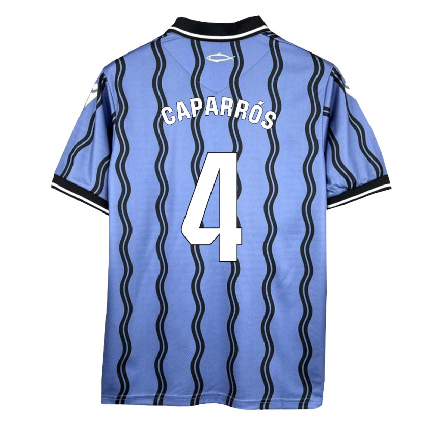 Danxen Uomo Maglia Albert Caparrós #4 Blu Scuro Nero Kit Gara Away 2025/26 Maglietta