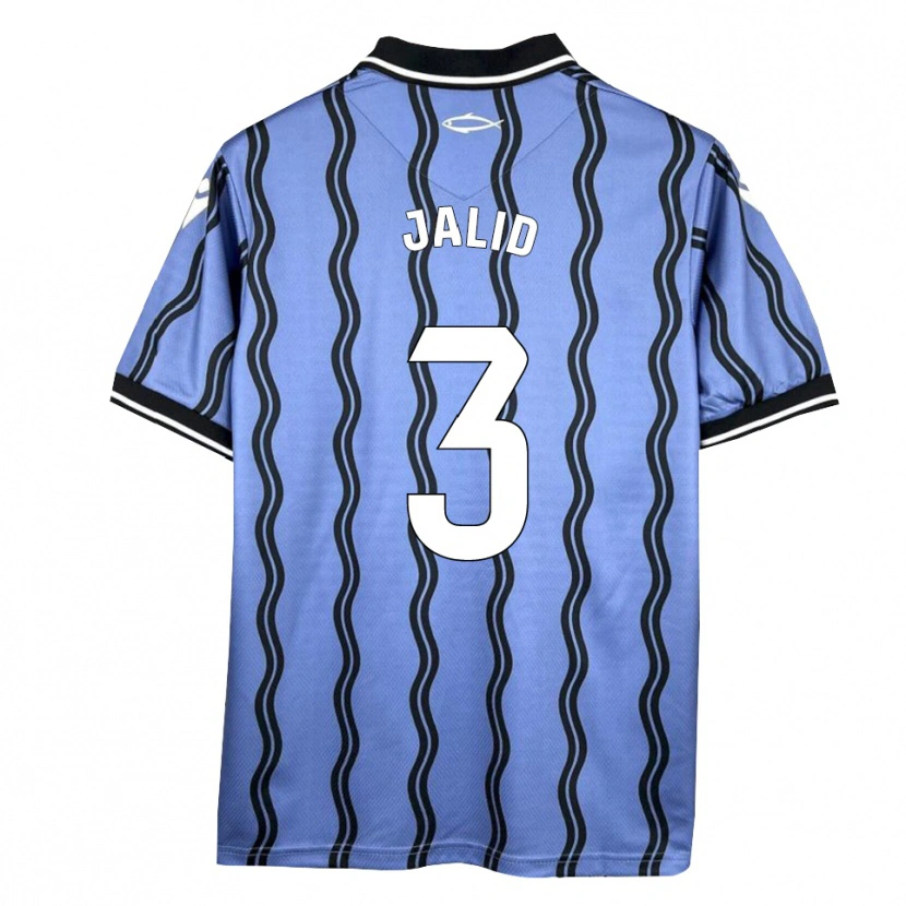 Danxen Uomo Maglia Jalid #3 Blu Scuro Nero Kit Gara Away 2025/26 Maglietta