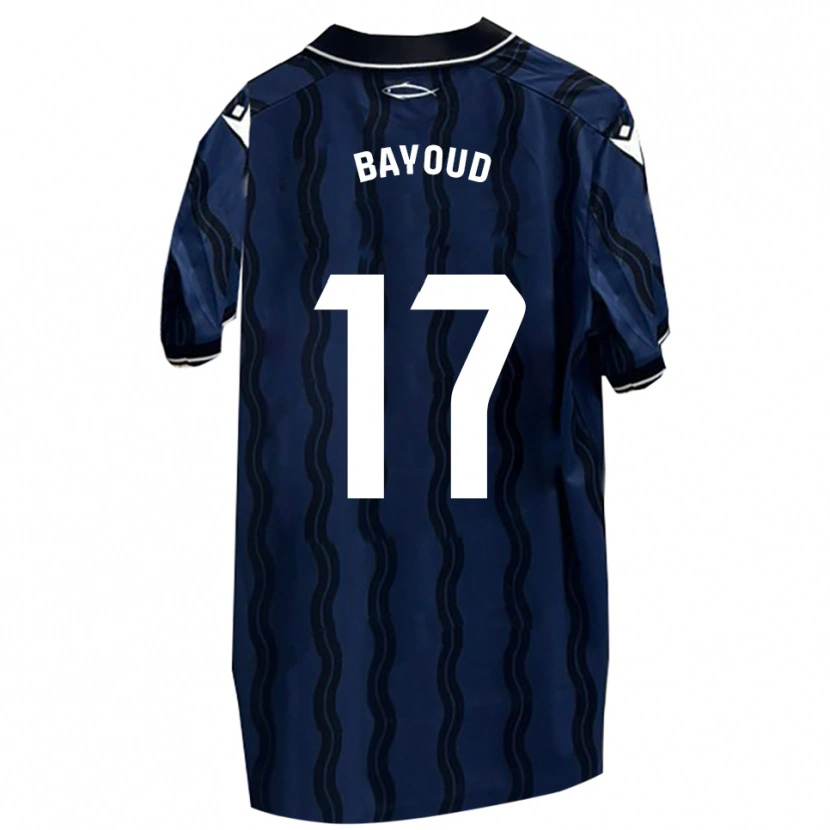 Danxen Uomo Maglia Taufek Bayoud #17 Blu Scuro Nero Kit Gara Away 2025/26 Maglietta