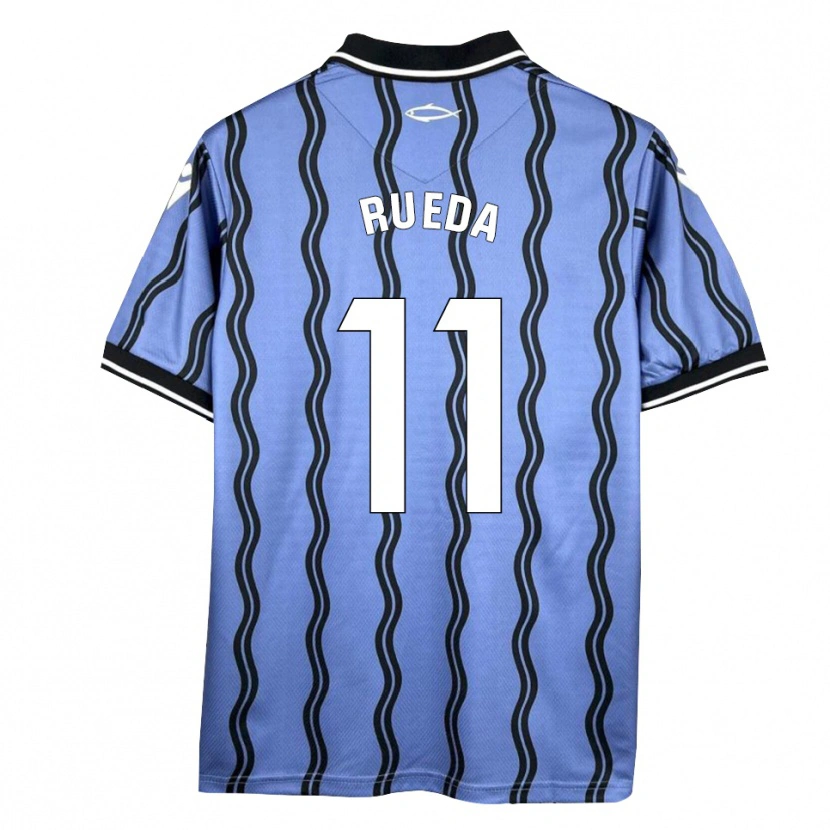 Danxen Uomo Maglia Adri Rueda #11 Blu Scuro Nero Kit Gara Away 2025/26 Maglietta