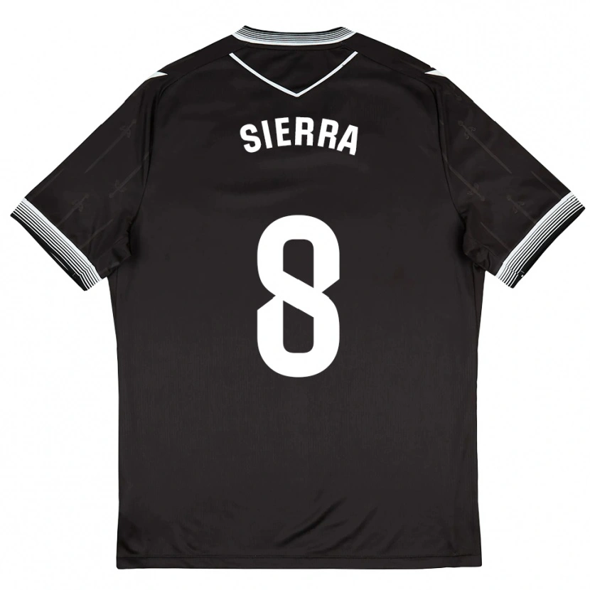 Danxen Uomo Maglia Grego Sierra #8 Nero Bianco Kit Gara Away 2025/26 Maglietta