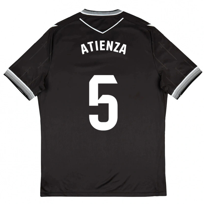 Danxen Uomo Maglia Miguel Atienza #5 Nero Bianco Kit Gara Away 2025/26 Maglietta