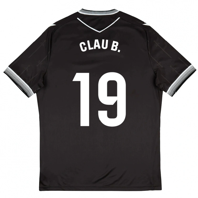 Danxen Uomo Maglia Claudia Barrios #19 Nero Bianco Kit Gara Away 2025/26 Maglietta