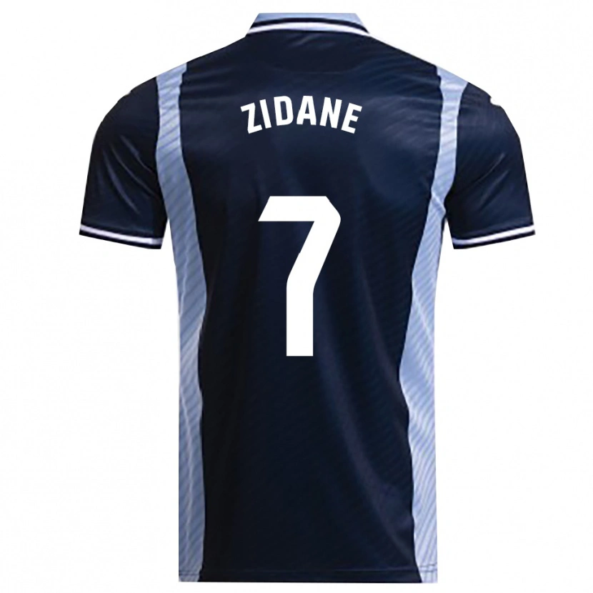 Danxen Uomo Maglia Théo Zidane #7 Blu Scuro Azzurro Kit Gara Away 2025/26 Maglietta