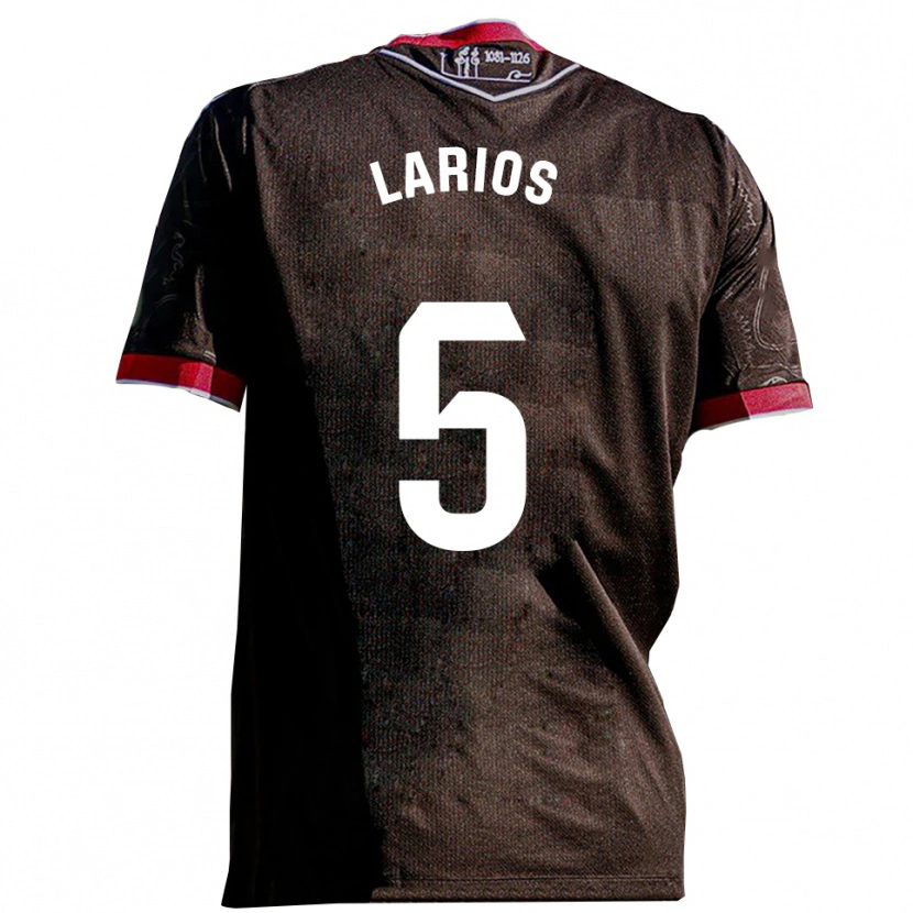 Danxen Uomo Maglia Juan Larios #5 Nero Rosso Kit Gara Away 2025/26 Maglietta
