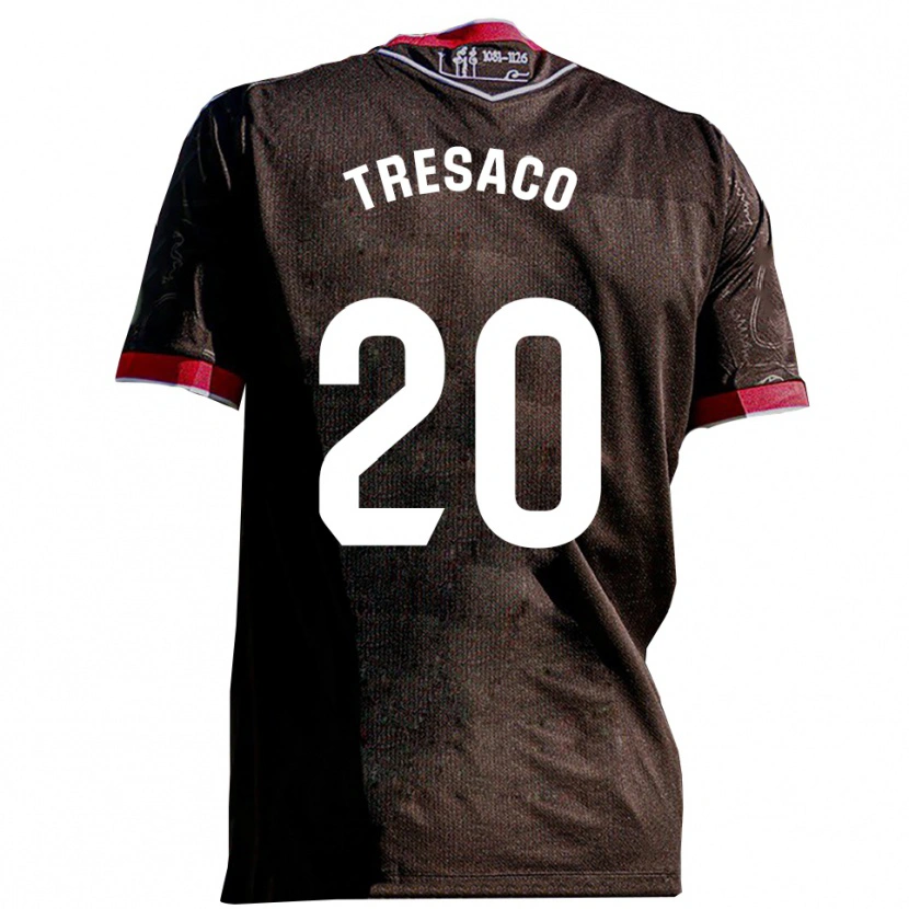 Danxen Uomo Maglia Rafa Tresaco #20 Nero Rosso Kit Gara Away 2025/26 Maglietta