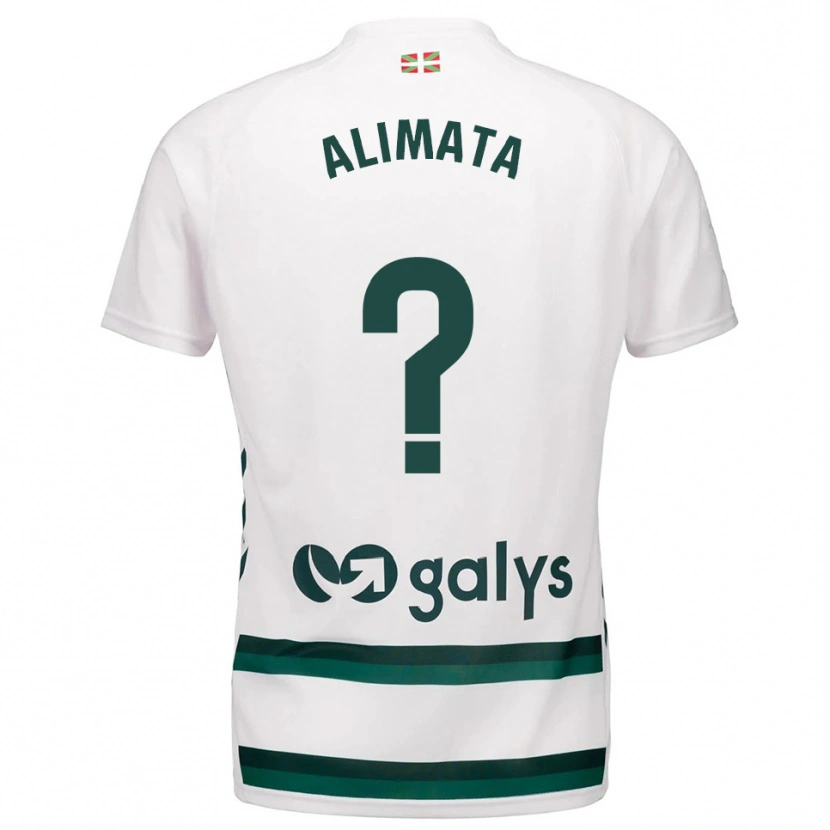 Danxen Uomo Maglia Alimata Belem #0 Bianco Verde Kit Gara Away 2025/26 Maglietta