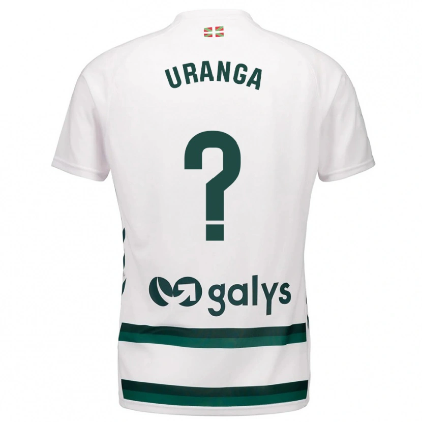 Danxen Uomo Maglia Malen Uranga Callejo #0 Bianco Verde Kit Gara Away 2025/26 Maglietta