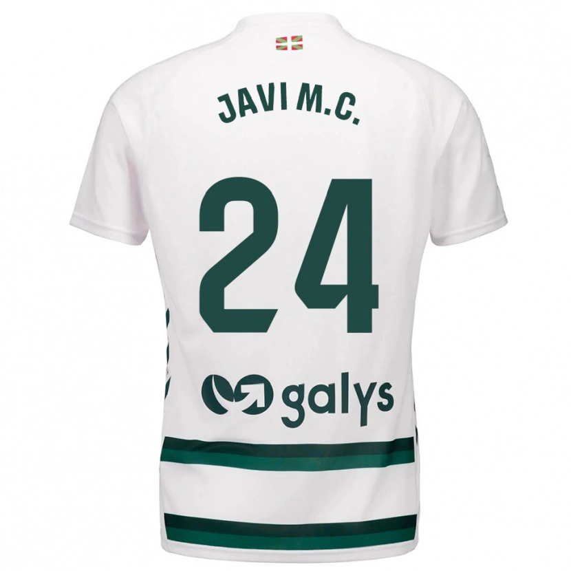 Danxen Uomo Maglia Javi Martínez #24 Bianco Verde Kit Gara Away 2025/26 Maglietta