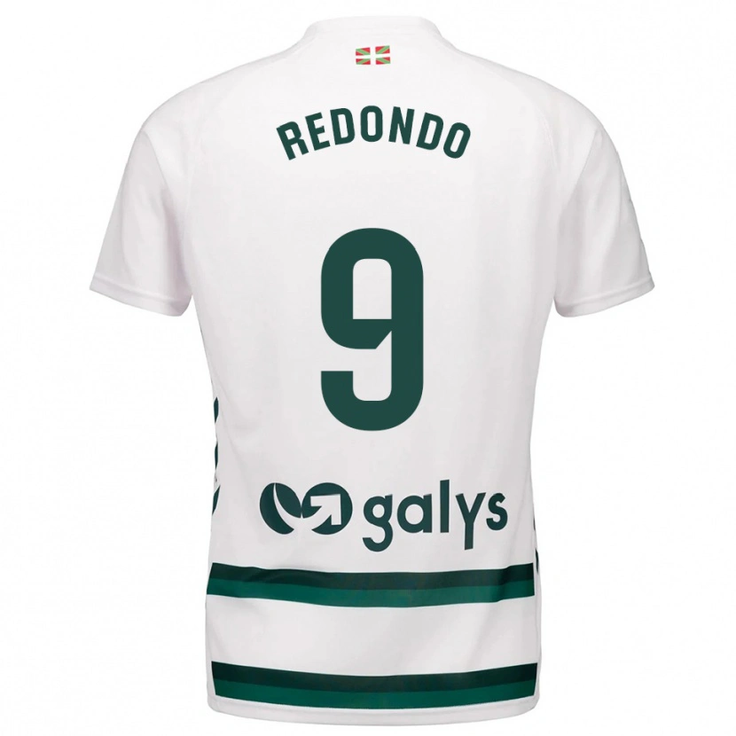 Danxen Uomo Maglia Ekaitz Redondo #9 Bianco Verde Kit Gara Away 2025/26 Maglietta