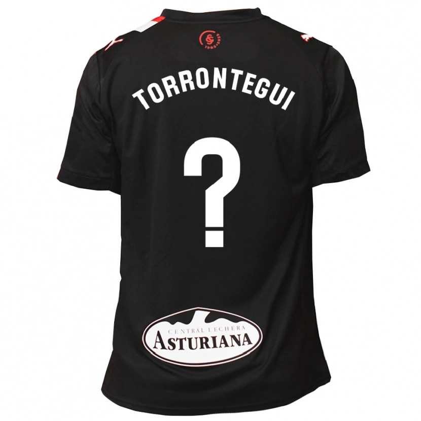 Danxen Uomo Maglia Samu Torrontegui #0 Nero Bianco Kit Gara Away 2025/26 Maglietta