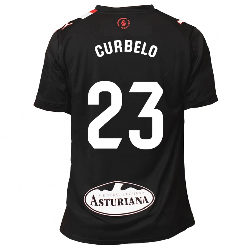 Danxen Uomo Maglia Eric Curbelo #23 Nero Bianco Kit Gara Away 2025/26 Maglietta