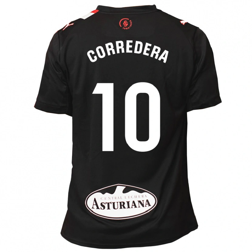Danxen Uomo Maglia Àlex Corredera #10 Nero Bianco Kit Gara Away 2025/26 Maglietta
